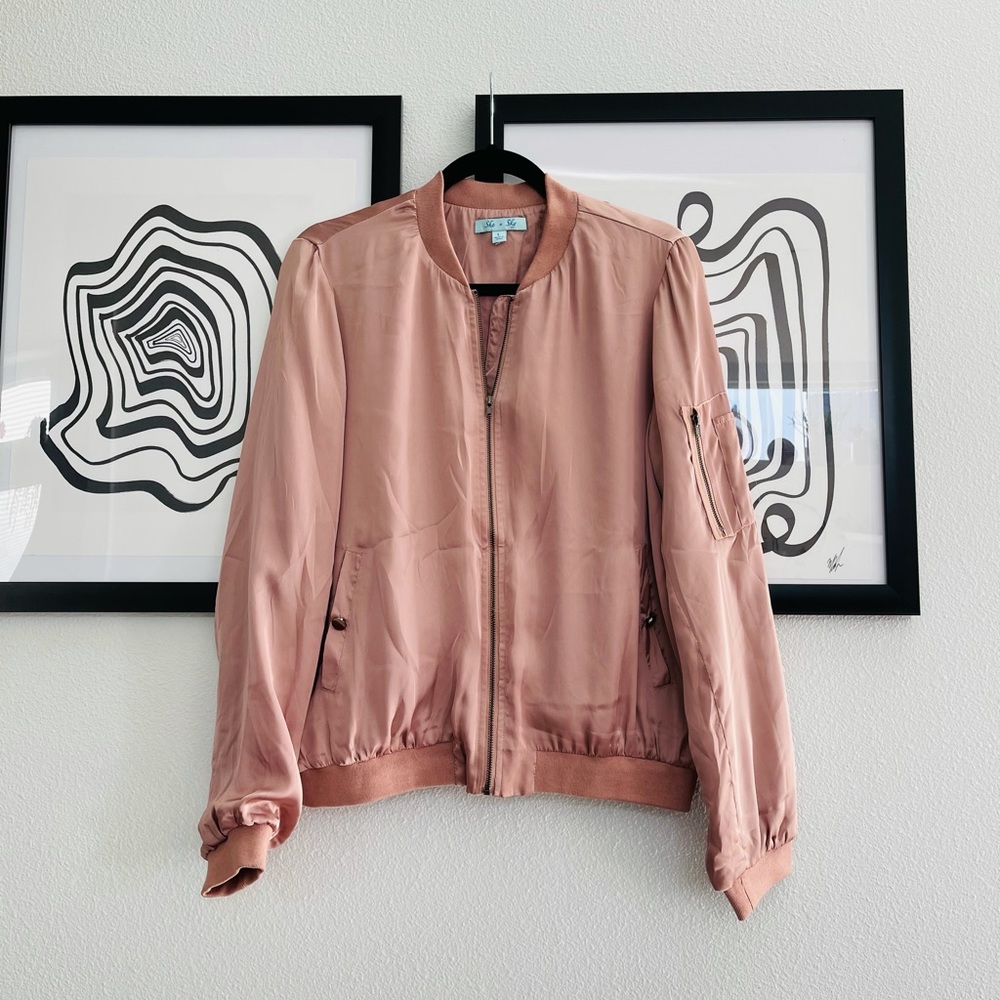 New Satin Silk Bomber Jacket